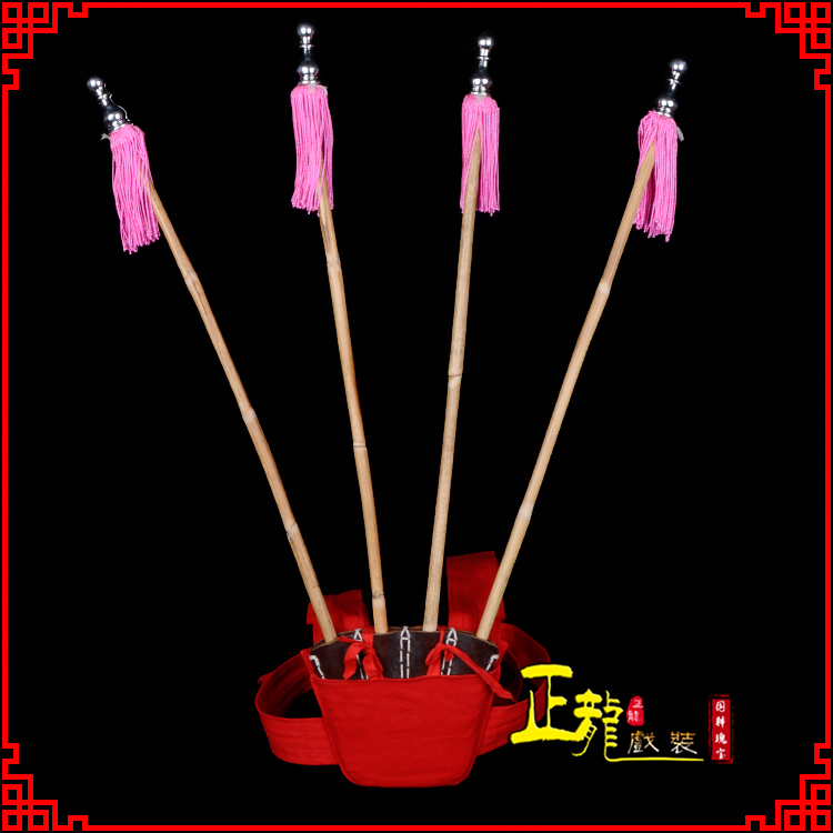 康乐戏装戏曲用品靠旗男女大靠 靠板 正宗牛皮旗杆旗架